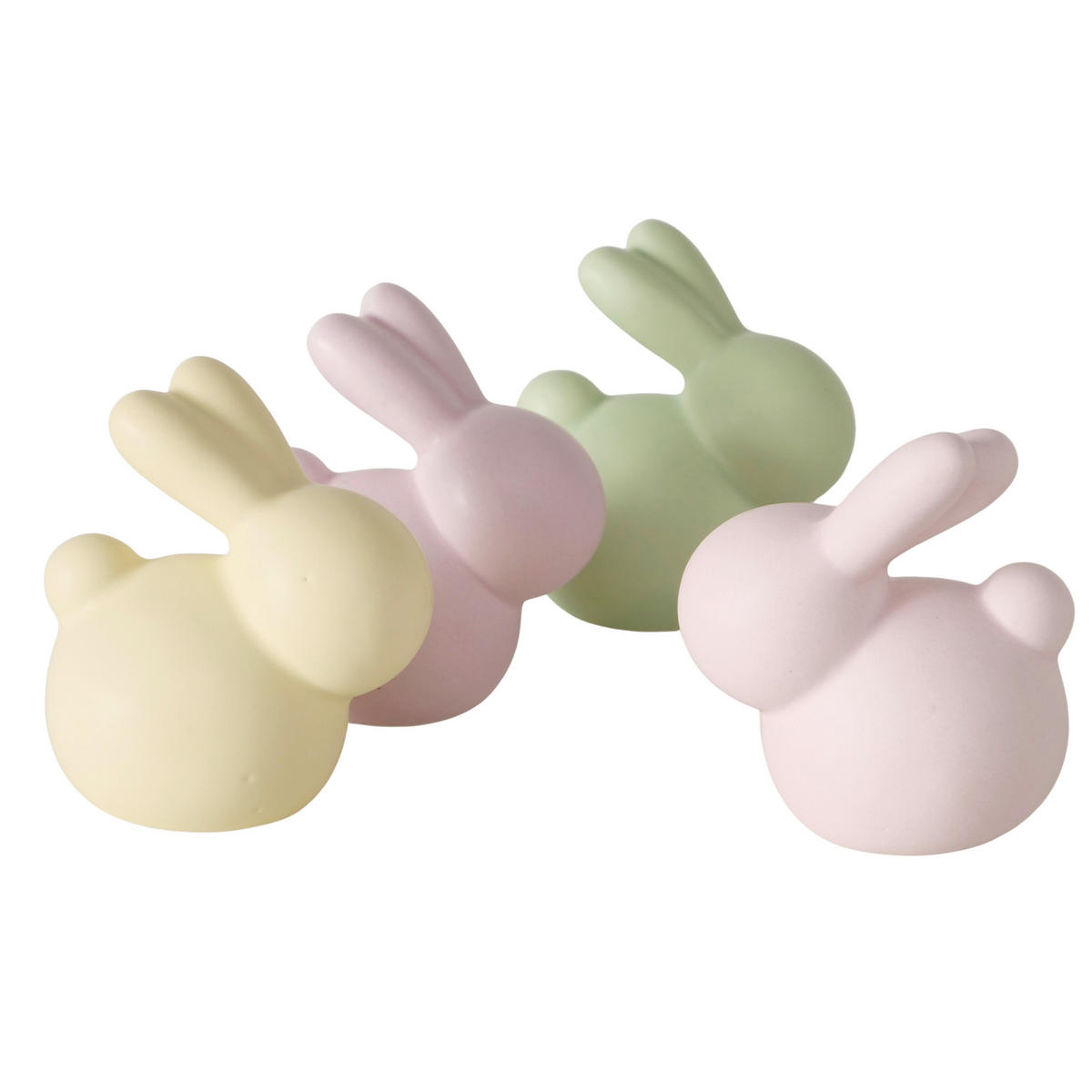 DEKOR NYÚL - lila/világos rózsaszín, Basics, kerámia (4/5,5/6,0cm)