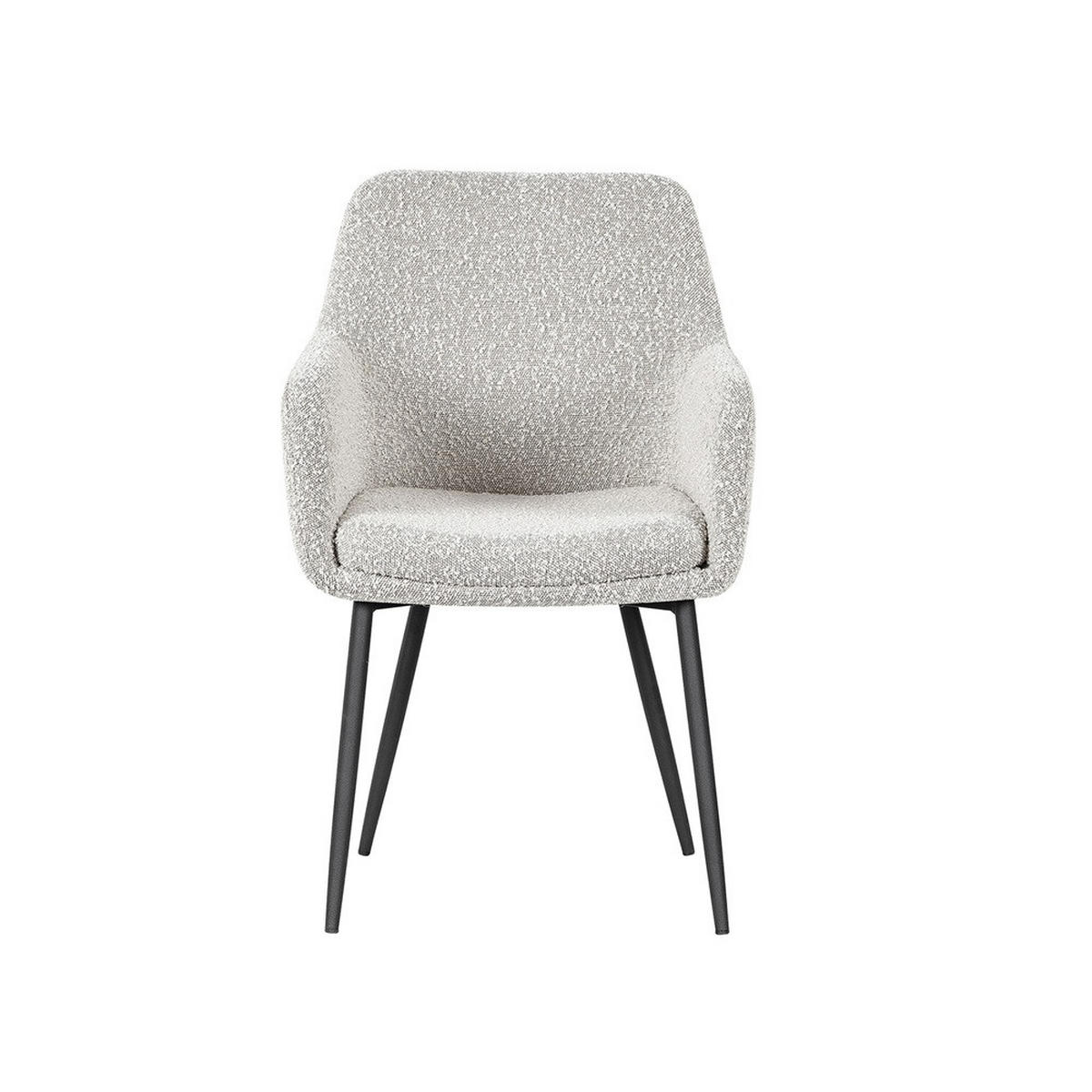 STOL   bouclé  svart, beige  - beige/svart, Modern, metall/textil (55/86/61cm) - Niels Andersson