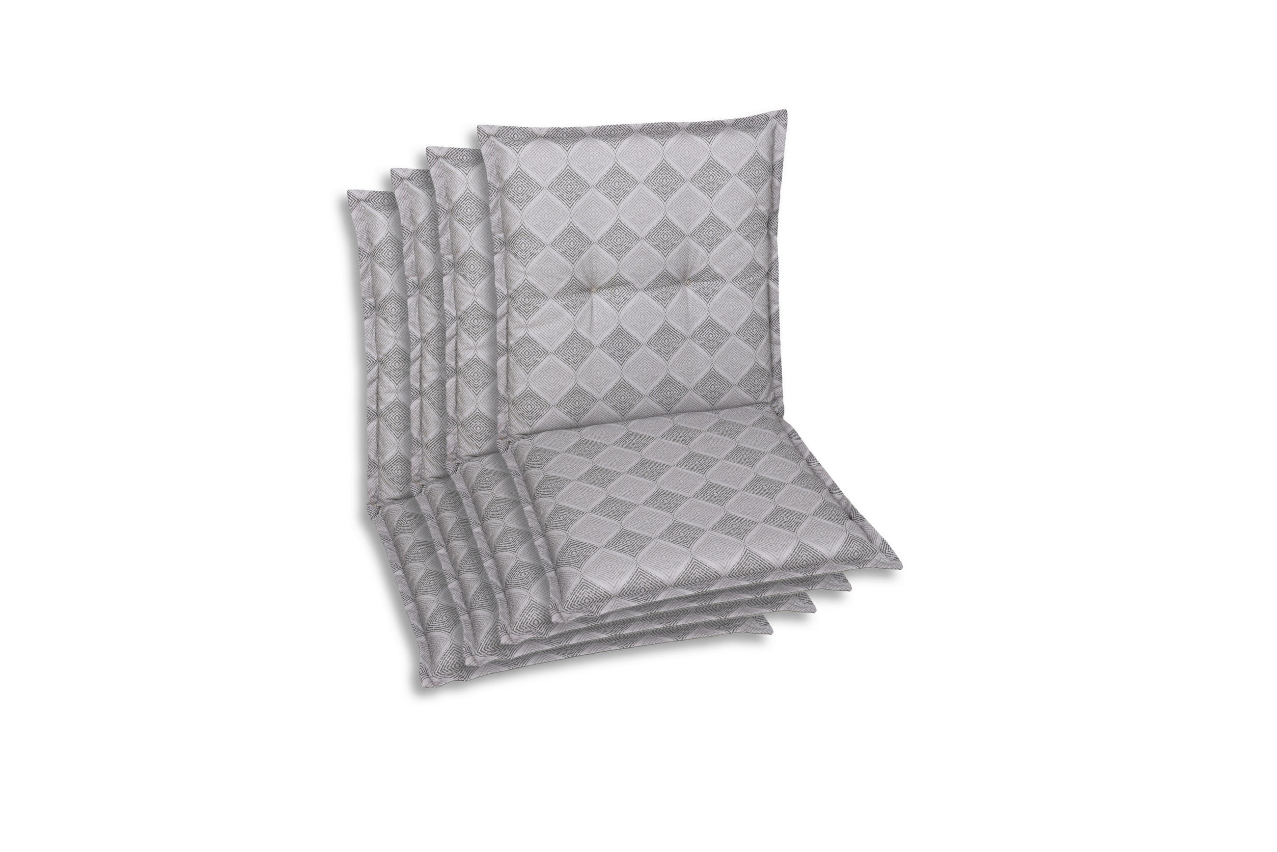 SESSELAUFLAGENSET in Grau Raute  - Grau, Basics, Textil (50/6/100cm)