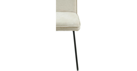 STUHL - Beige/Schwarz, Design, Textil/Metall (49/87,5/64,5cm) - Carryhome