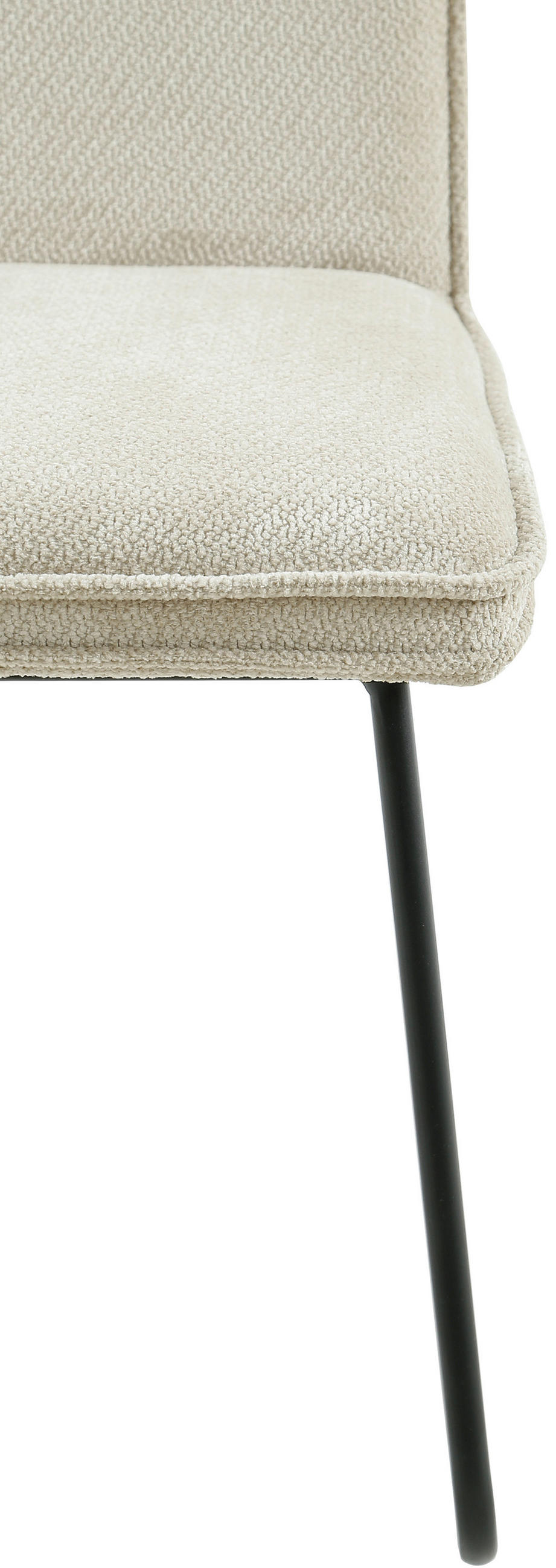 STUHL - Beige/Schwarz, Design, Textil/Metall (49/87,5/64,5cm) - Carryhome