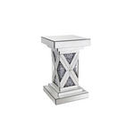BEISTELLTISCH in Glas, Holzwerkstoff 30,8/51/30,8 cm  - Silberfarben, Trend, Glas/Holzwerkstoff (30,8/51/30,8cm) - Ambia Home