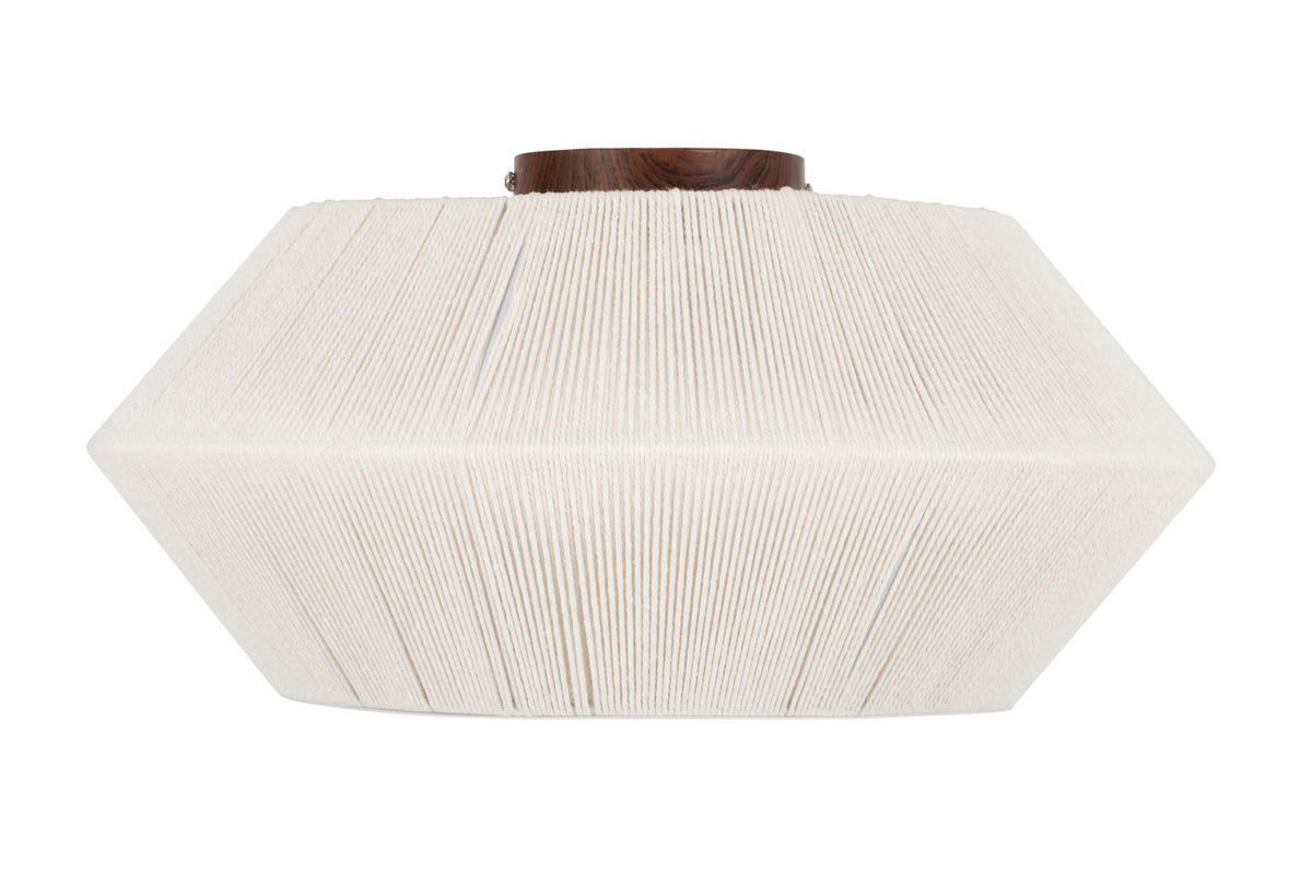 DECKENLEUCHTE  45/25 cm    - Weiß, Design, Textil/Metall (45/25cm) - Collet's Monde