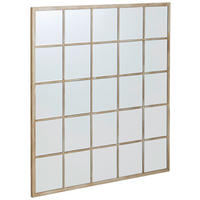 WANDSPIEGEL 100/100/1,5 cm    in quadratisch  - Klar/Goldfarben, Design, Glas/Holzwerkstoff (100/100/1,5cm) - MID.YOU