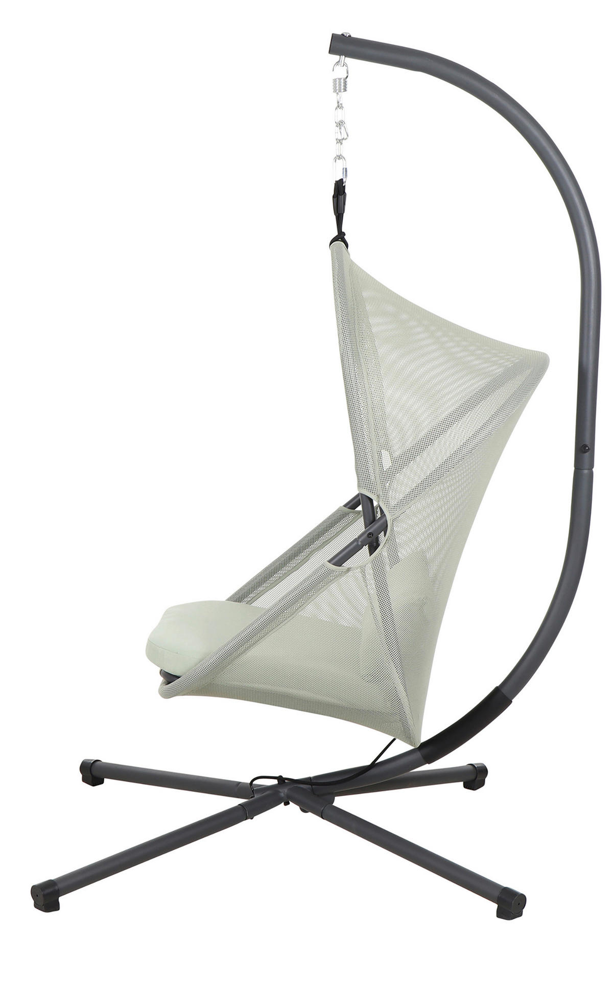 HÄNGESESSEL 123/192/102 cm Stahl  - Anthrazit/Grün, KONVENTIONELL, Kunststoff/Textil (123/192/102cm) - Siena Garden