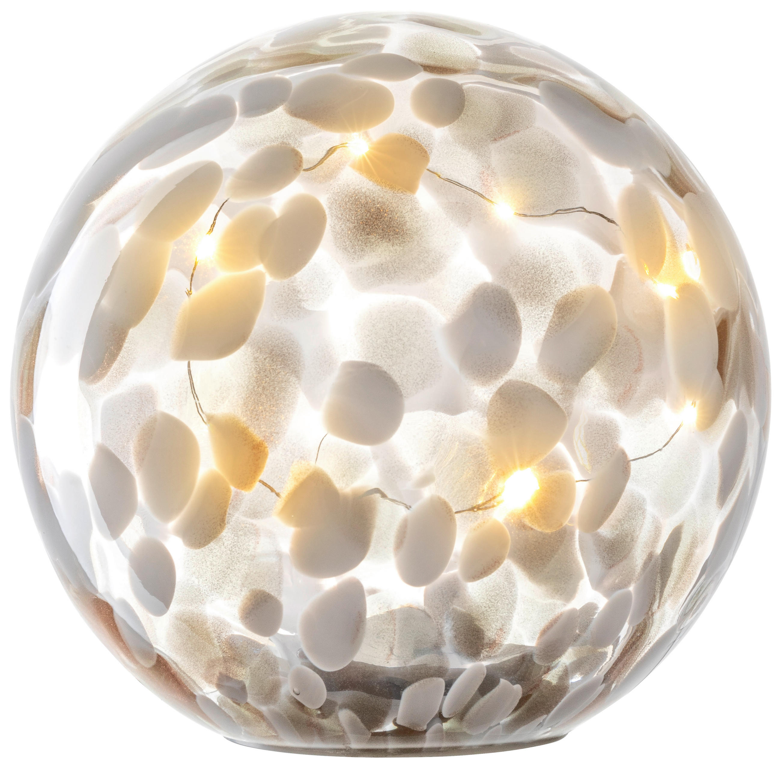 LED-DEKOLEUCHTE SILENZIO 17,40/16,50/17,40 cm  - Transparent/Goldfarben, Basics, Glas/Kunststoff (17,40/16,50/17,40cm) - Leonardo