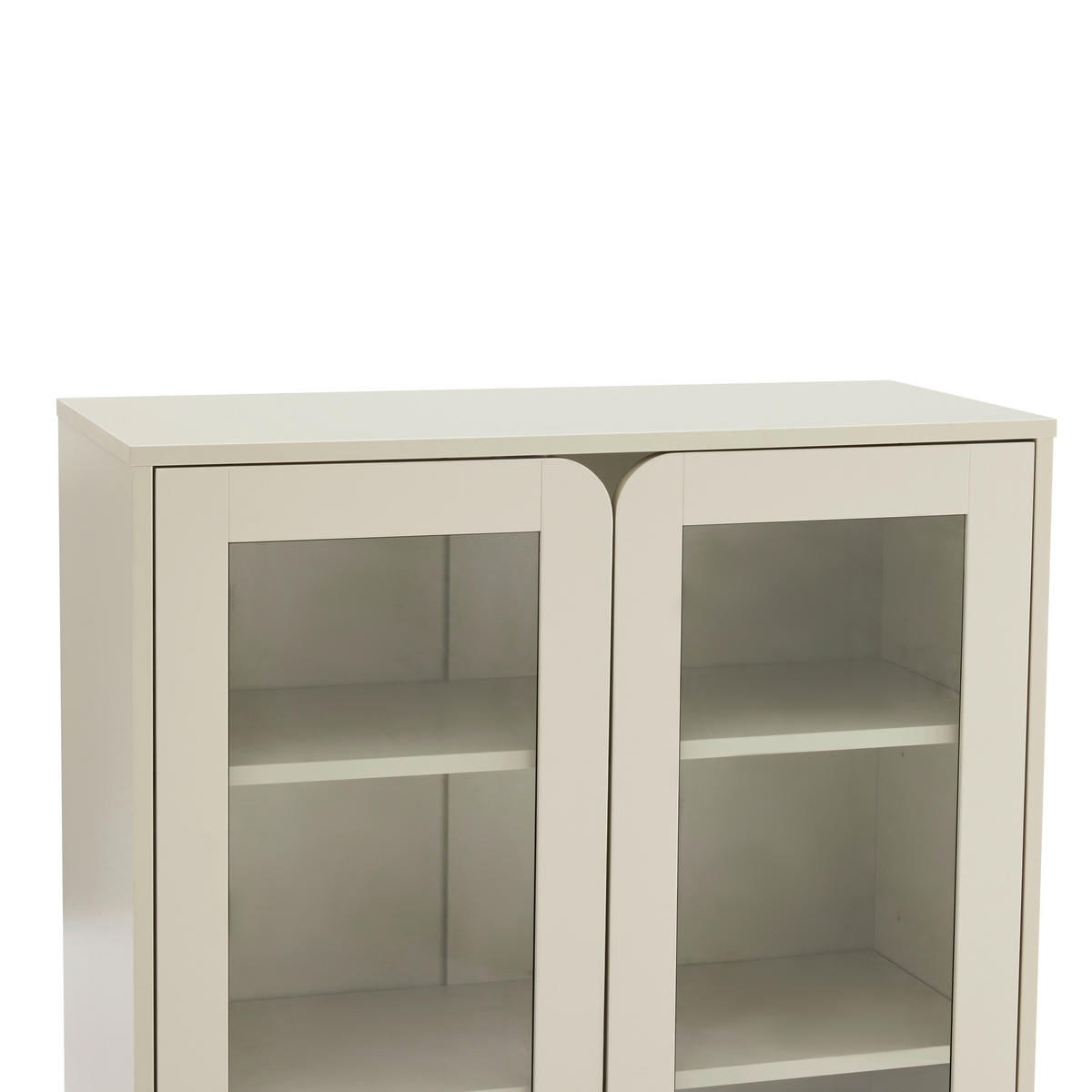VITRINE  in Seidengrau  - Seidengrau, Design, Glas/Holzwerkstoff (80/103/35cm) - Xora