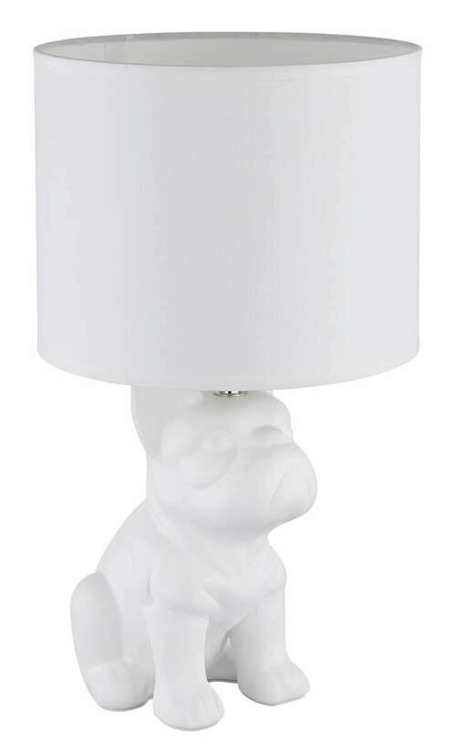 TISCHLEUCHTE 23,3/22/40 cm   - Weiß, Trend, Textil (23,3/22/40cm) - Globo