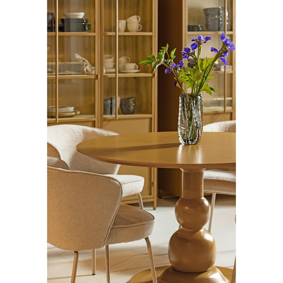 VITRINE  in Honig  - Honig, Design, Glas/Metall (96/200/40cm) - Livetastic