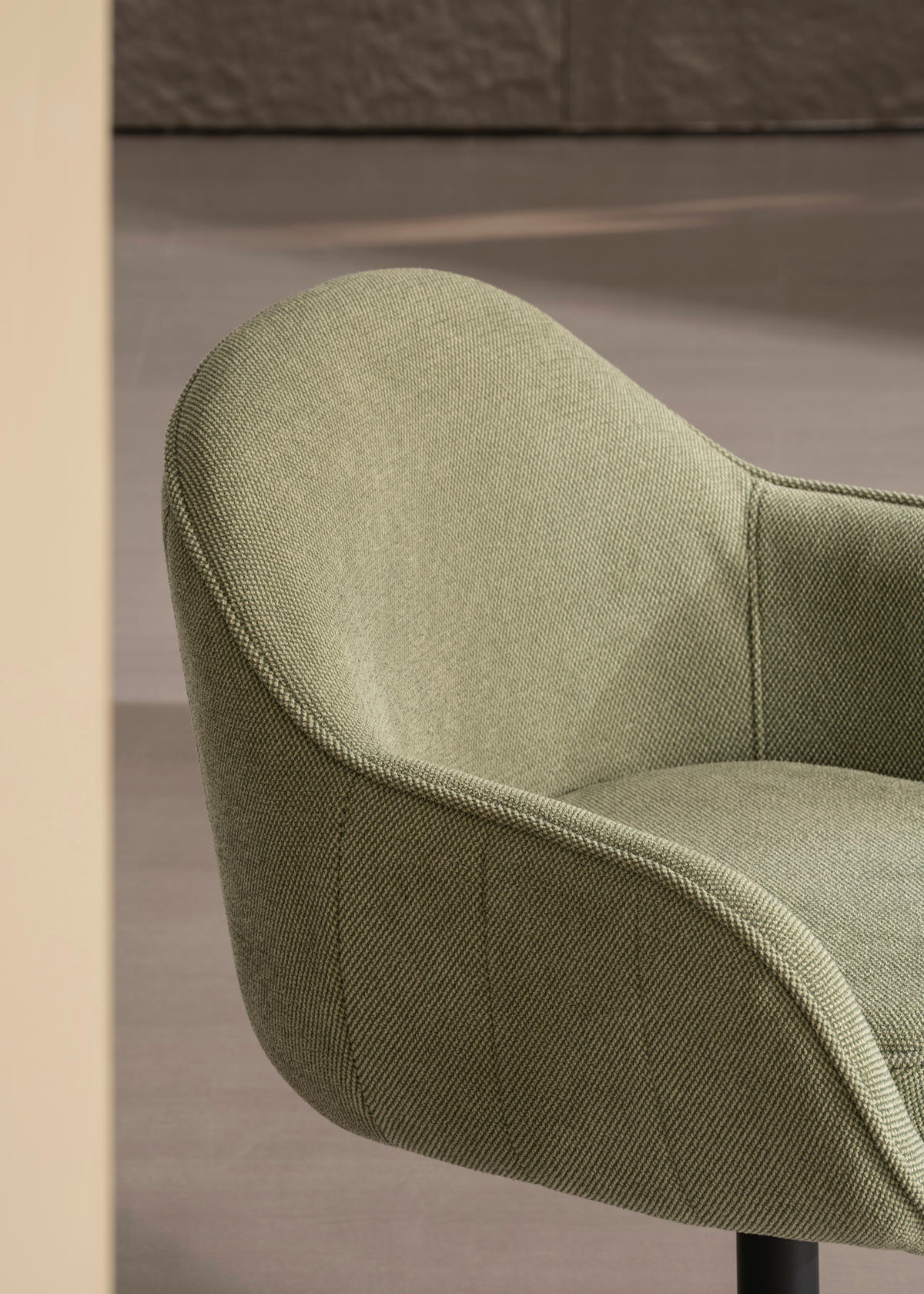 ARMLEHNSTUHL  in Eisen Leinenoptik  - Schwarz/Grün, KONVENTIONELL, Holz/Textil (60/81/62cm) - MID.YOU