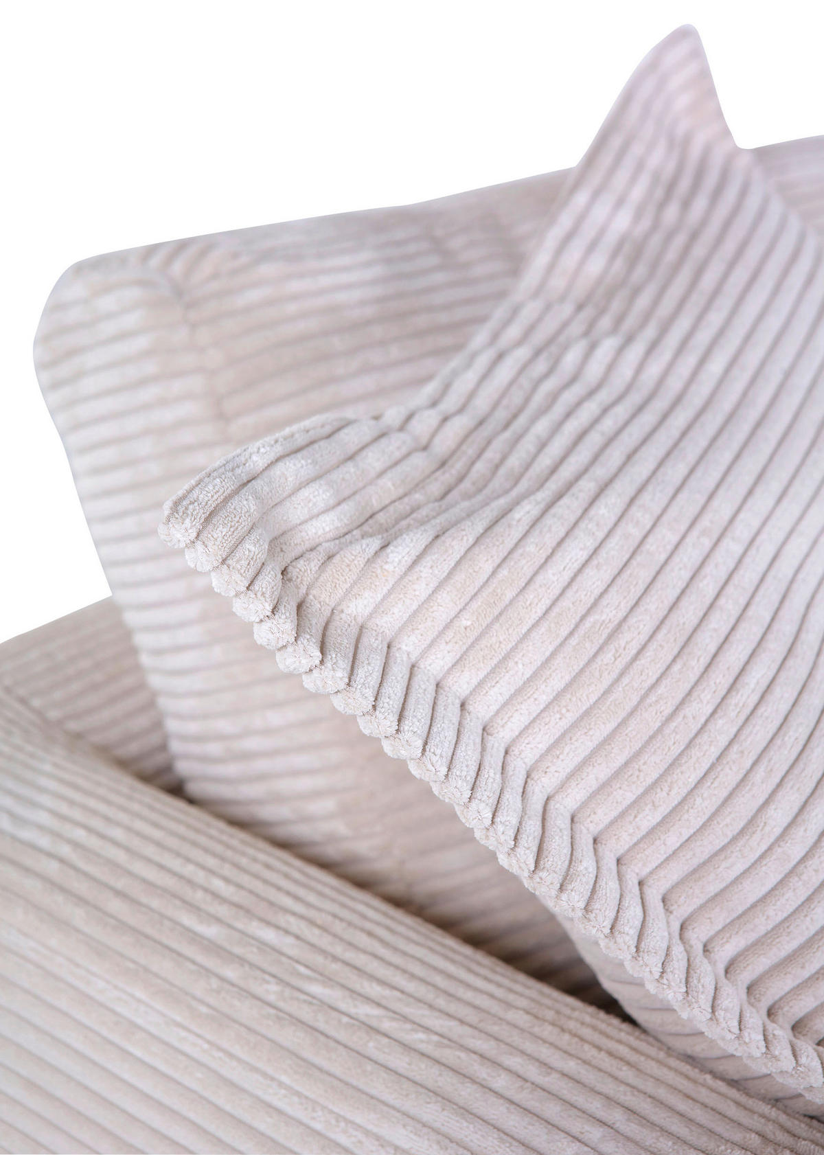 BIGSOFA Cord Beige  - Beige/Naturfarben, ROMANTIK / LANDHAUS, Holz/Textil (220/69/100cm) - Landscape