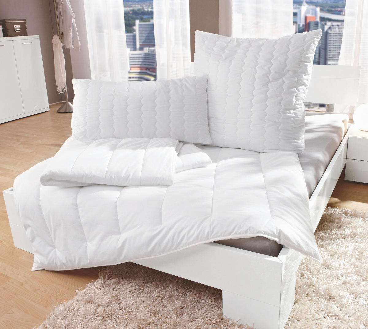 GANZJAHRESDECKE  Aqua Aktiv  135/200 cm   - Weiß, Basics, Textil (135/200cm) - Centa-Star