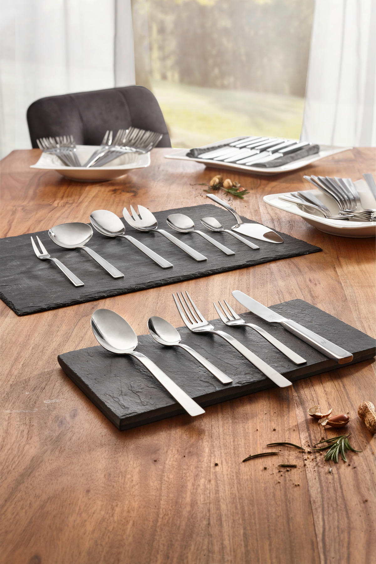 BESTECKSET  100-teilig  - Silberfarben, Basics, Metall (37,5/17,0/49,5cm) - Zwilling