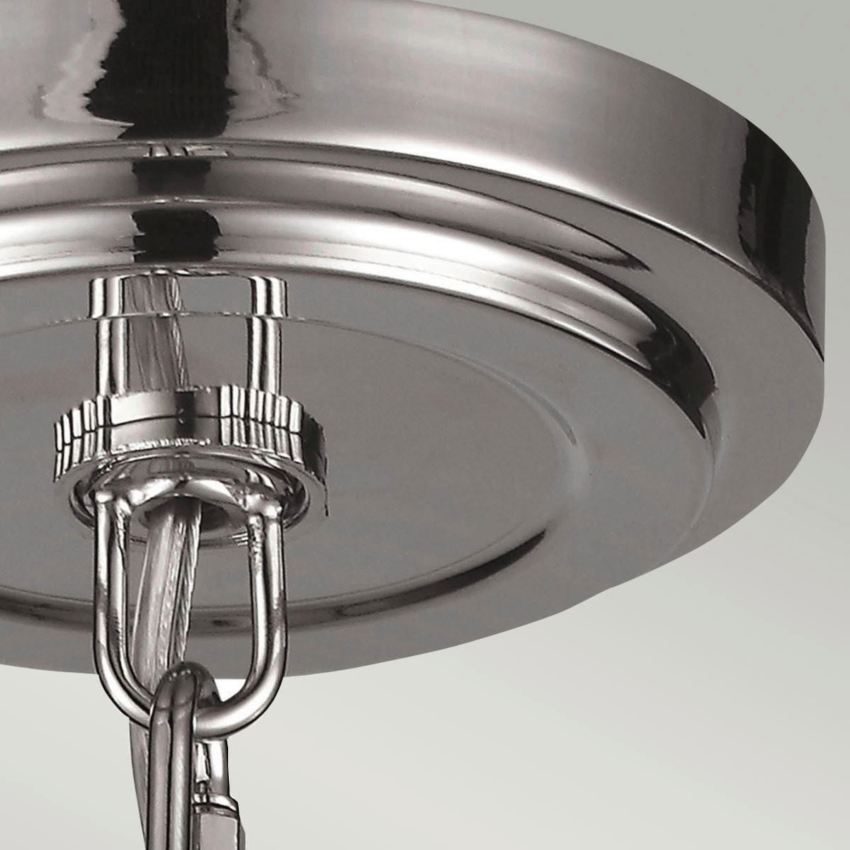 HÄNGELEUCHTE 21.6/44.5 cm    - Nickelfarben, Konventionell, Glas/Metall (21.6/44.5cm) - Elstead Lighting