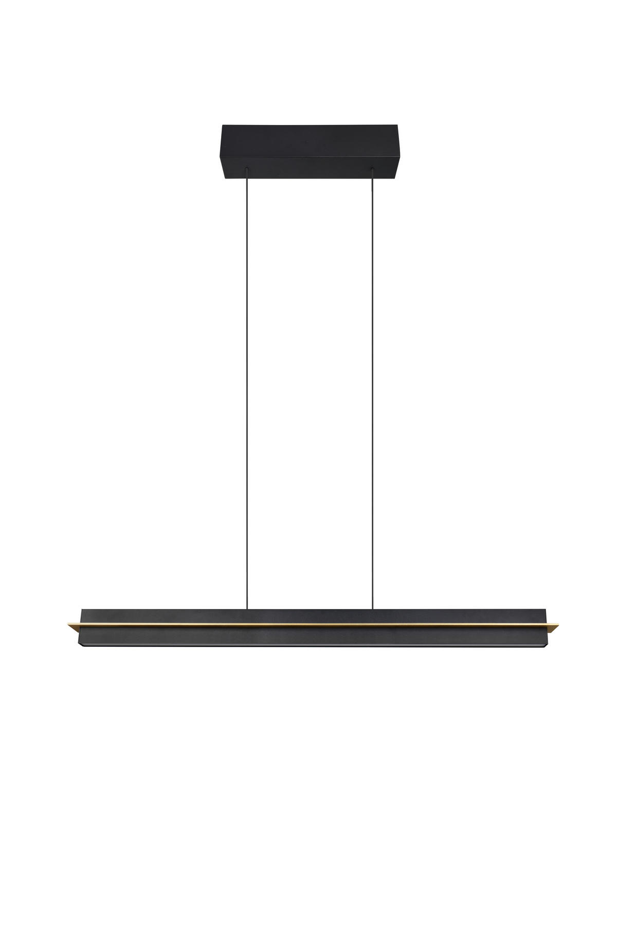 LED-HÄNGELEUCHTE Athina   - Goldfarben/Schwarz, Design, Kunststoff/Metall (95/75-150cm) - Novel