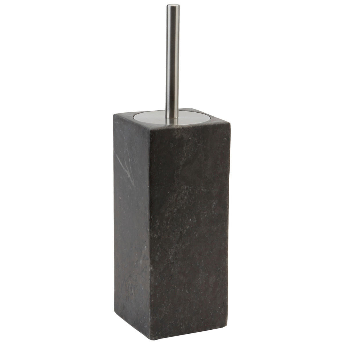 WC-BÜRSTENHALTER - Dunkelgrau/Grau, Basics, Stein (9,5/9,5/39cm) - Aquanova