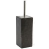 WC-BÜRSTENHALTER - Dunkelgrau/Grau, Basics, Stein (9,5/9,5/39cm) - Aquanova