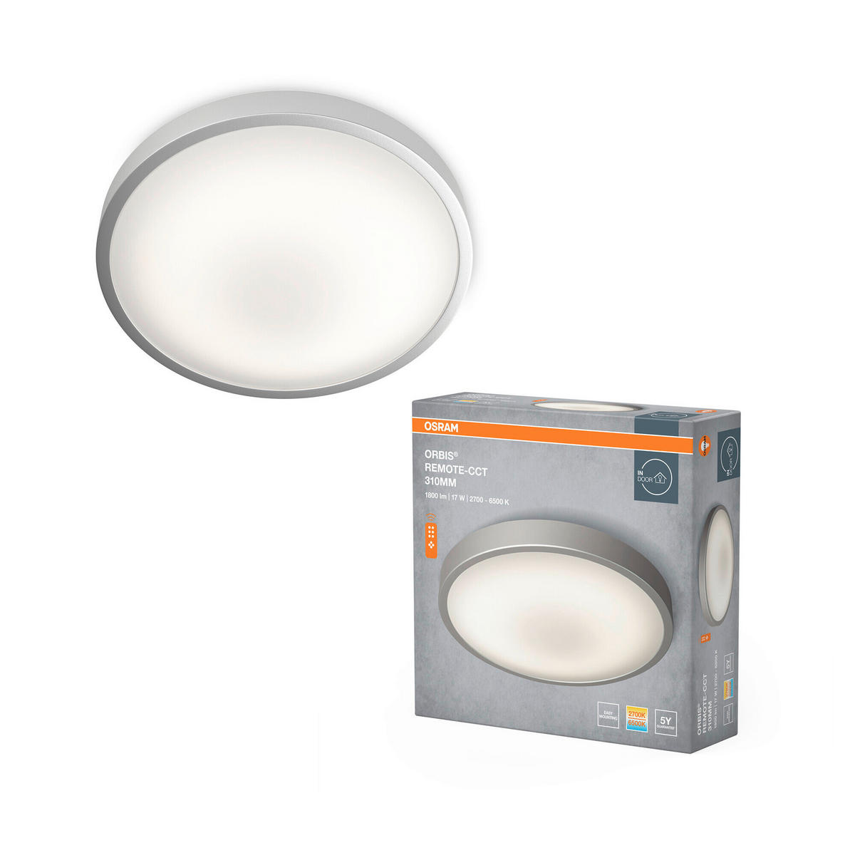 LED-DECKENLEUCHTE 31/8 cm   - Weiß, Basics, Kunststoff/Metall (31/8cm) - Osram