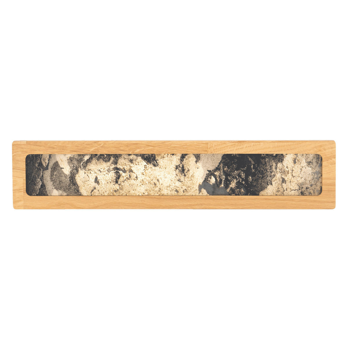 LED-WANDLEUCHTE Schliersee 38/6/8 cm   - Eichefarben/Anthrazit, Natur, Holz/Stein (38/6/8cm) - Waldwelt