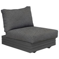 LOUNGESESSEL  - Dunkelgrau/Graphitfarben, Design, Textil/Metall (74/76/74-81cm) - Zebra 