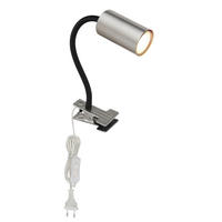 LAMPA SO ŠTIPCOM, GU10, 10/5,5/41,5 cm - čierna/niklová, Basics, kov/plast (10/5,5/41,5cm) - Globo