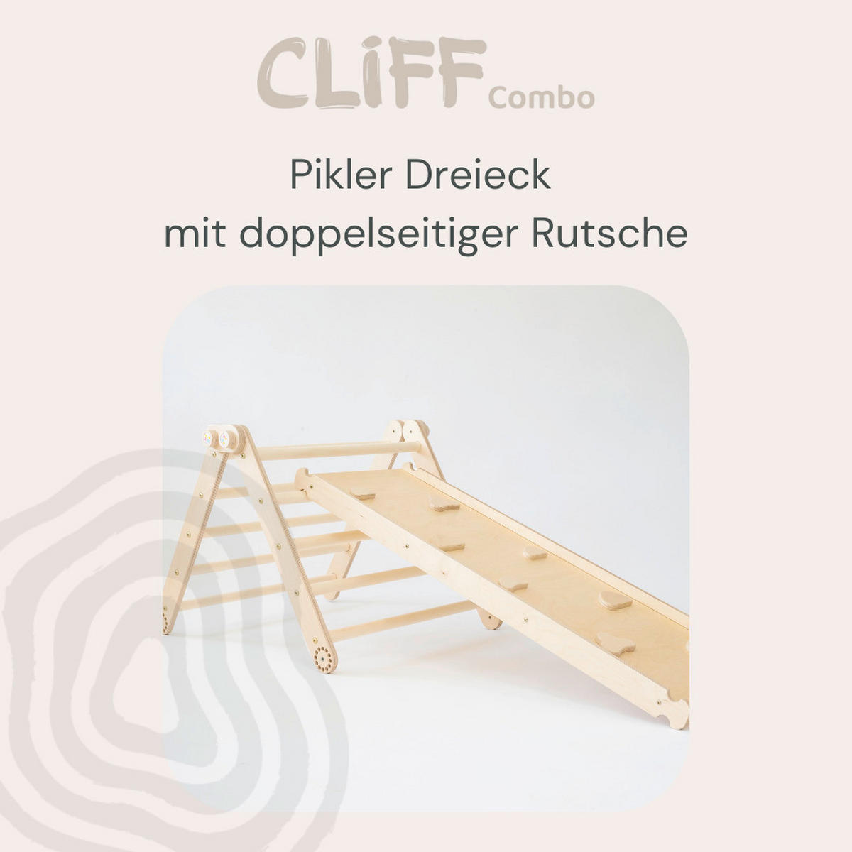 KLETTERDREIECK - Birkefarben, Basics, Holz (110/36/6cm) - CLIFF