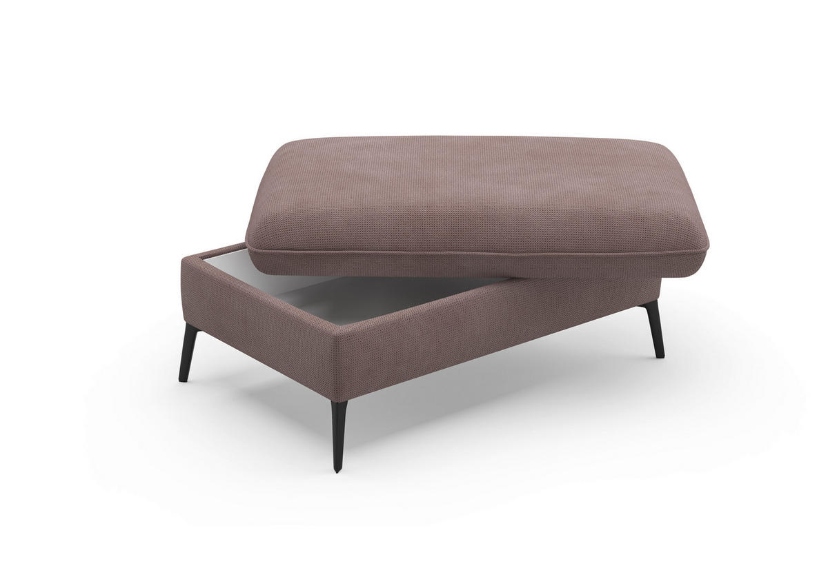 HOCKER in Textil Taupe  - Taupe/Creme, Konventionell, Textil/Metall (104/47/69cm) - Sit & More