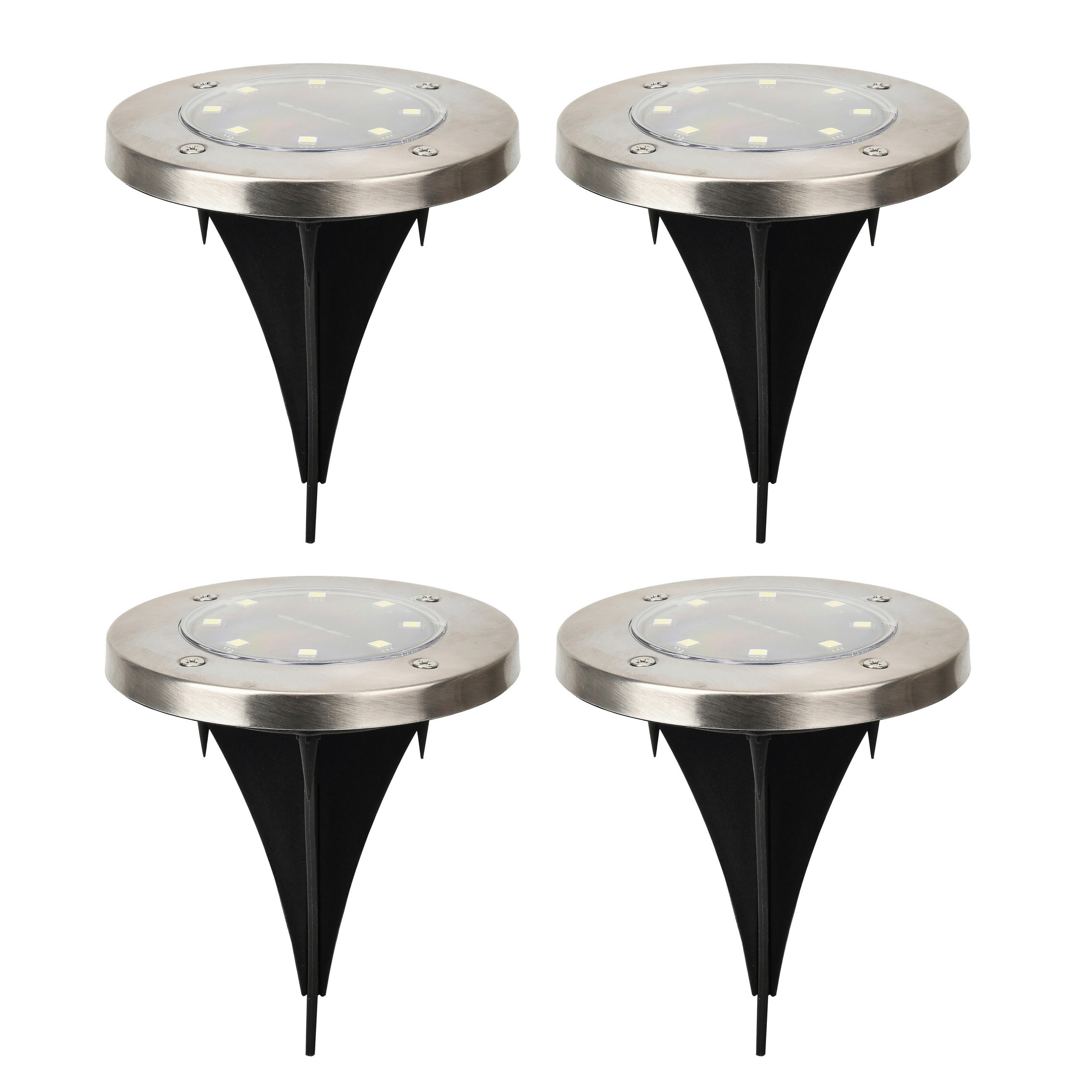 SOLARLEUCHTE  - Edelstahlfarben/Schwarz, LIFESTYLE, Kunststoff/Metall (11,8/13cm) - Ambia Garden