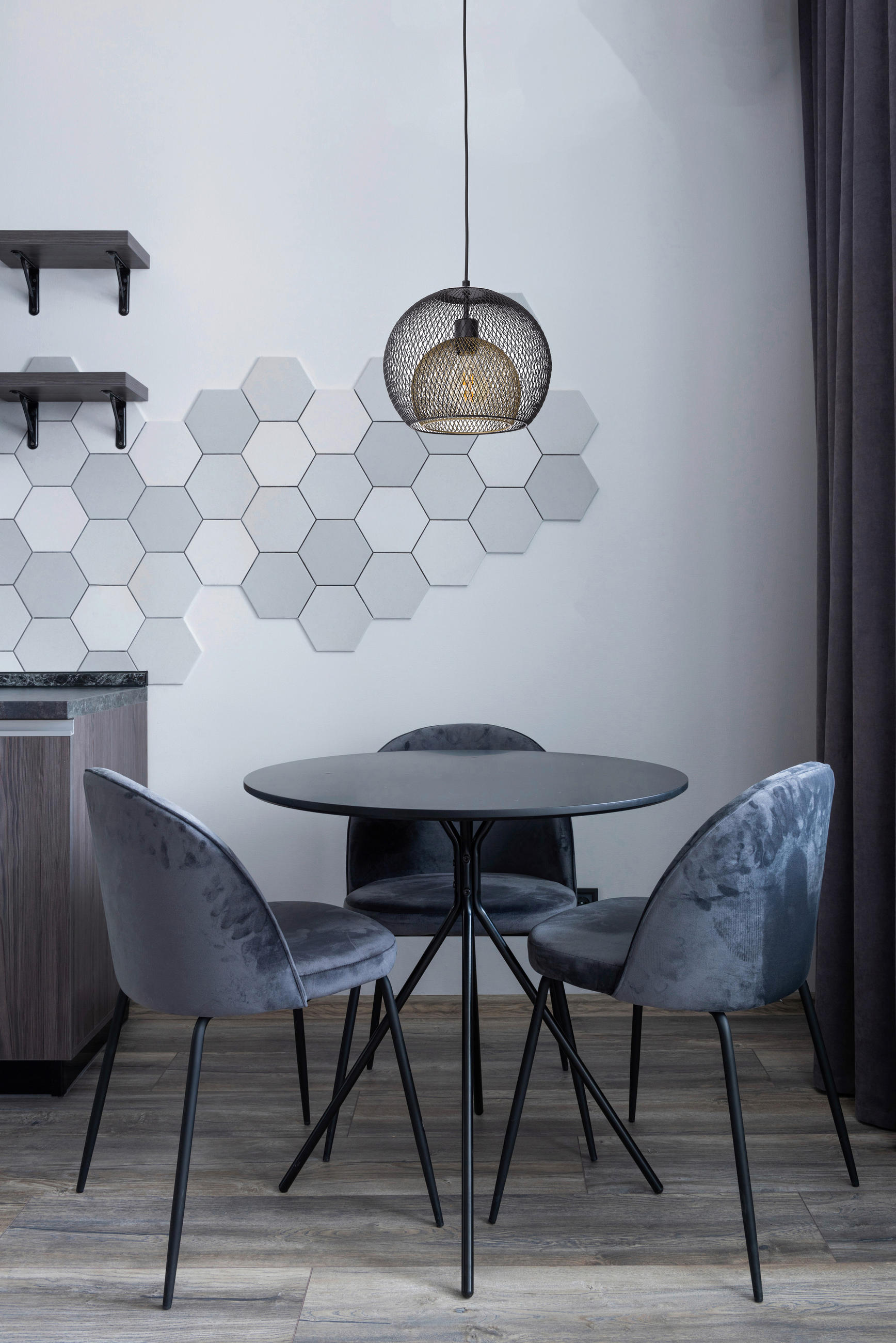 HÄNGELEUCHTE Selina 30/150 cm   - Schwarz, Design, Metall (30/150cm)