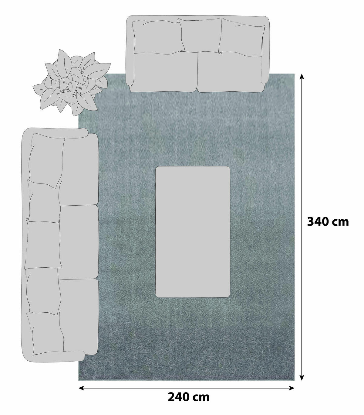 HOCHFLORTEPPICH 240/340 cm ATA 7000 Beige  - Beige, Design, Textil (240/340cm) - Novel