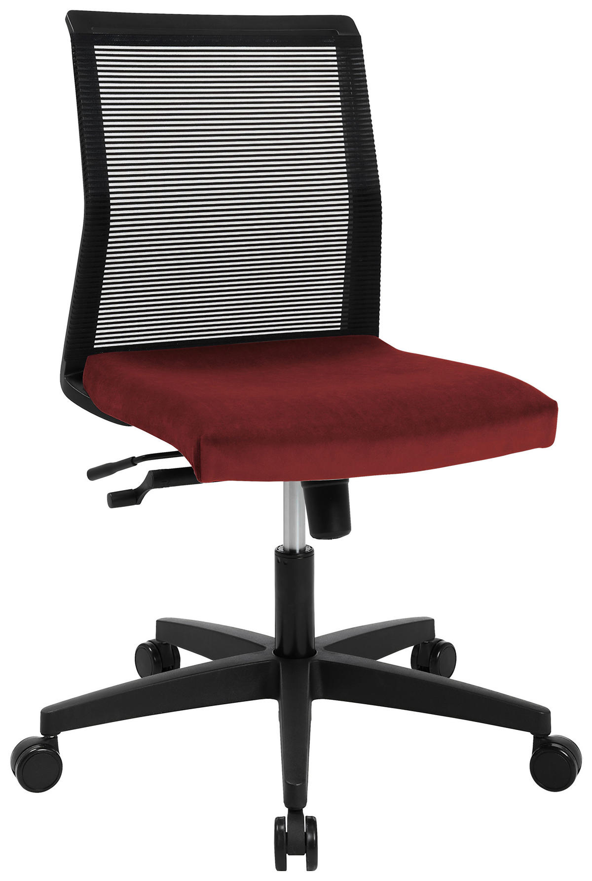 DREHSTUHL Flachgewebe, Netz Schwarz, Bordeaux  - Bordeaux/Schwarz, MODERN, Kunststoff/Textil (45/84-97/44cm) - Topstar