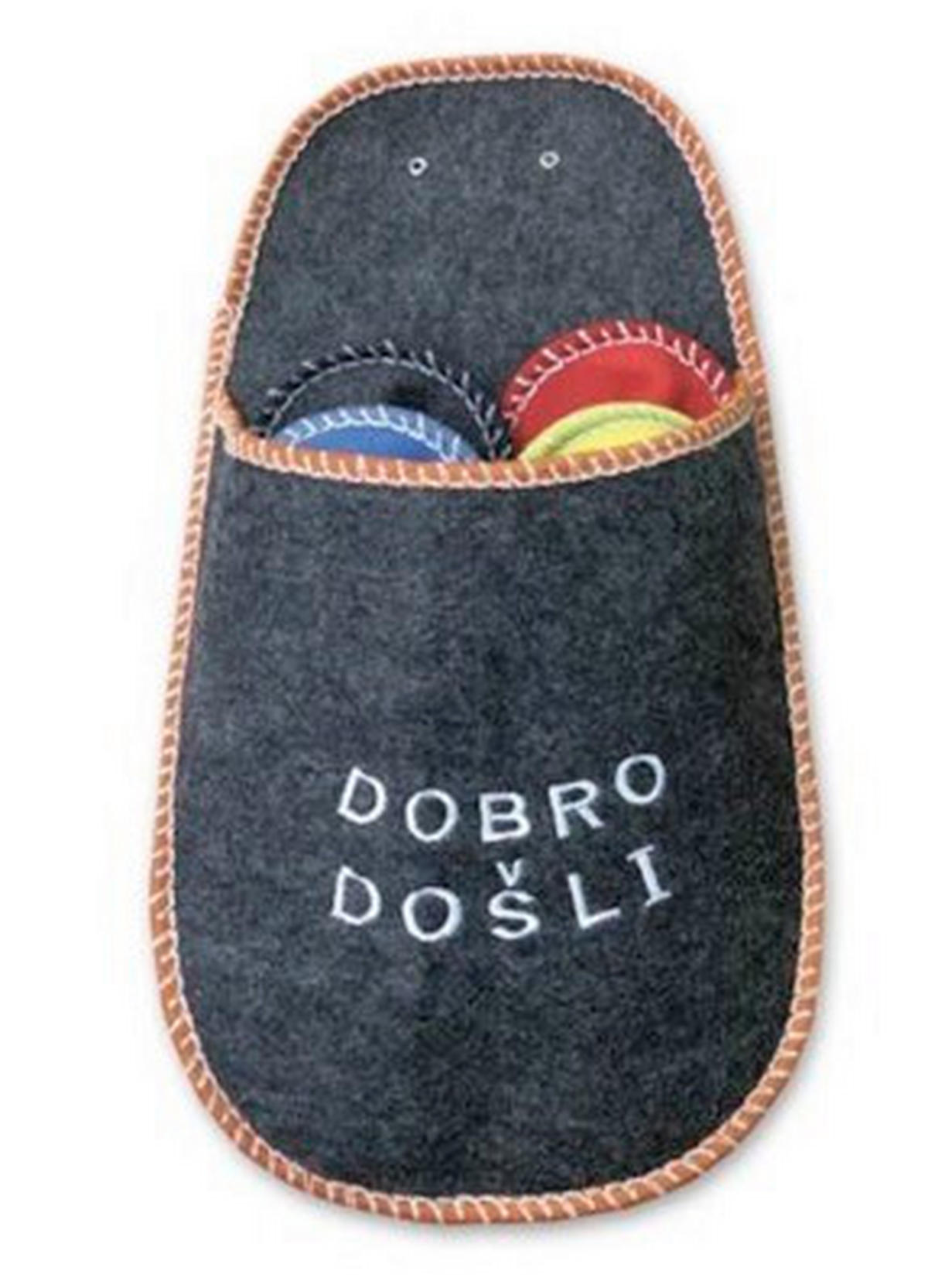 SET PAPUČA ZA GOSTE  višebojna   - višebojna, Konvencionalno, tekstil (20/40cm)