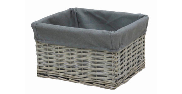 REGALKORB 31/27/18 cm   - Grau, Basics, Holz/Textil (31/27/18cm) - Ambia Home
