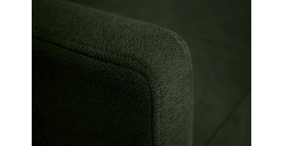 ECKSOFA in Chenille Dunkelgrün  - Dunkelgrün/Schwarz, KONVENTIONELL, Holz/Textil (159/221cm) - Carryhome