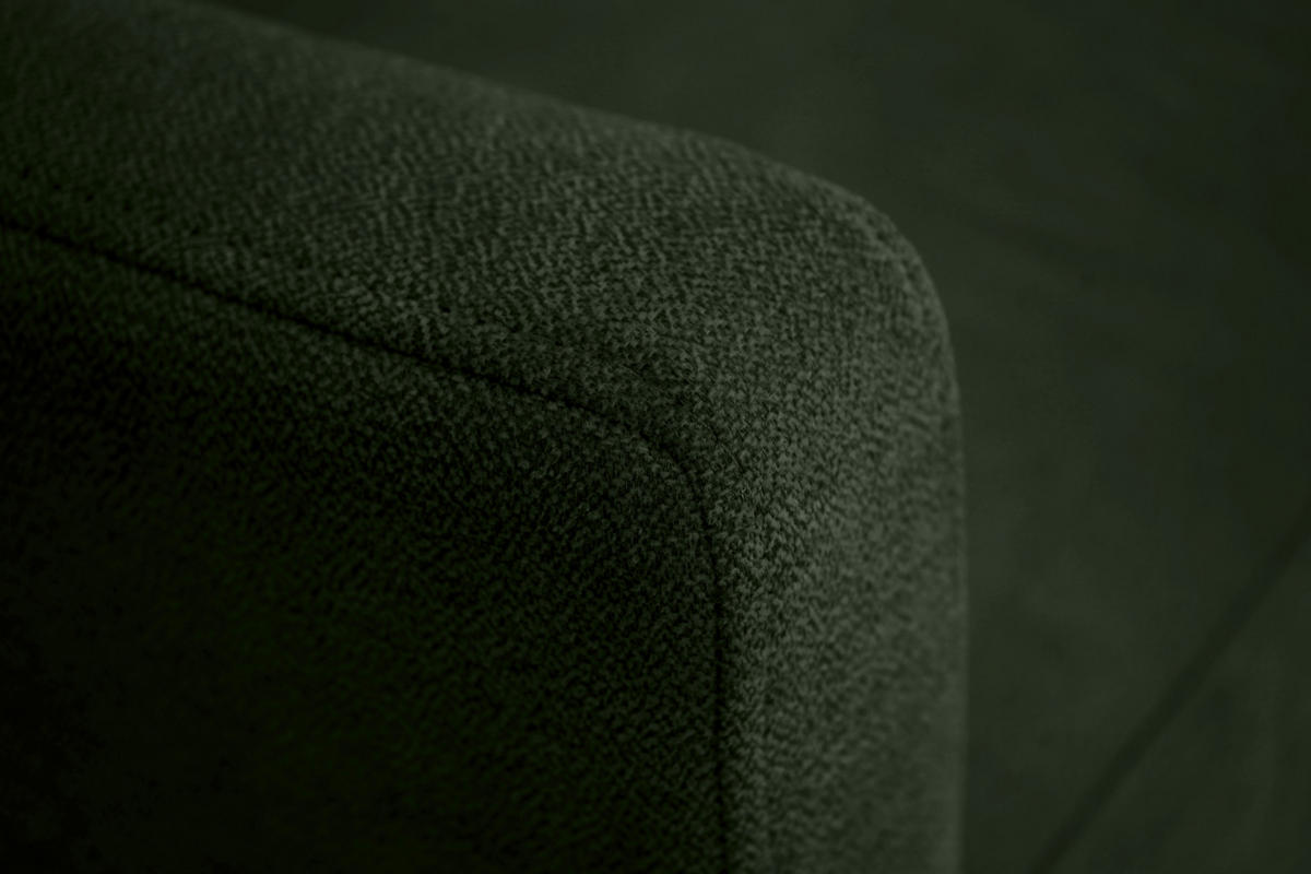 ECKSOFA Dunkelgrün Chenille  - Dunkelgrün/Schwarz, KONVENTIONELL, Holz/Textil (159/221cm) - Carryhome