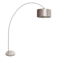 STEHLEUCHTE 40/185/172 cm  - Taupe/Silberfarben, Trend, Glas/Metall (40/185/172cm)