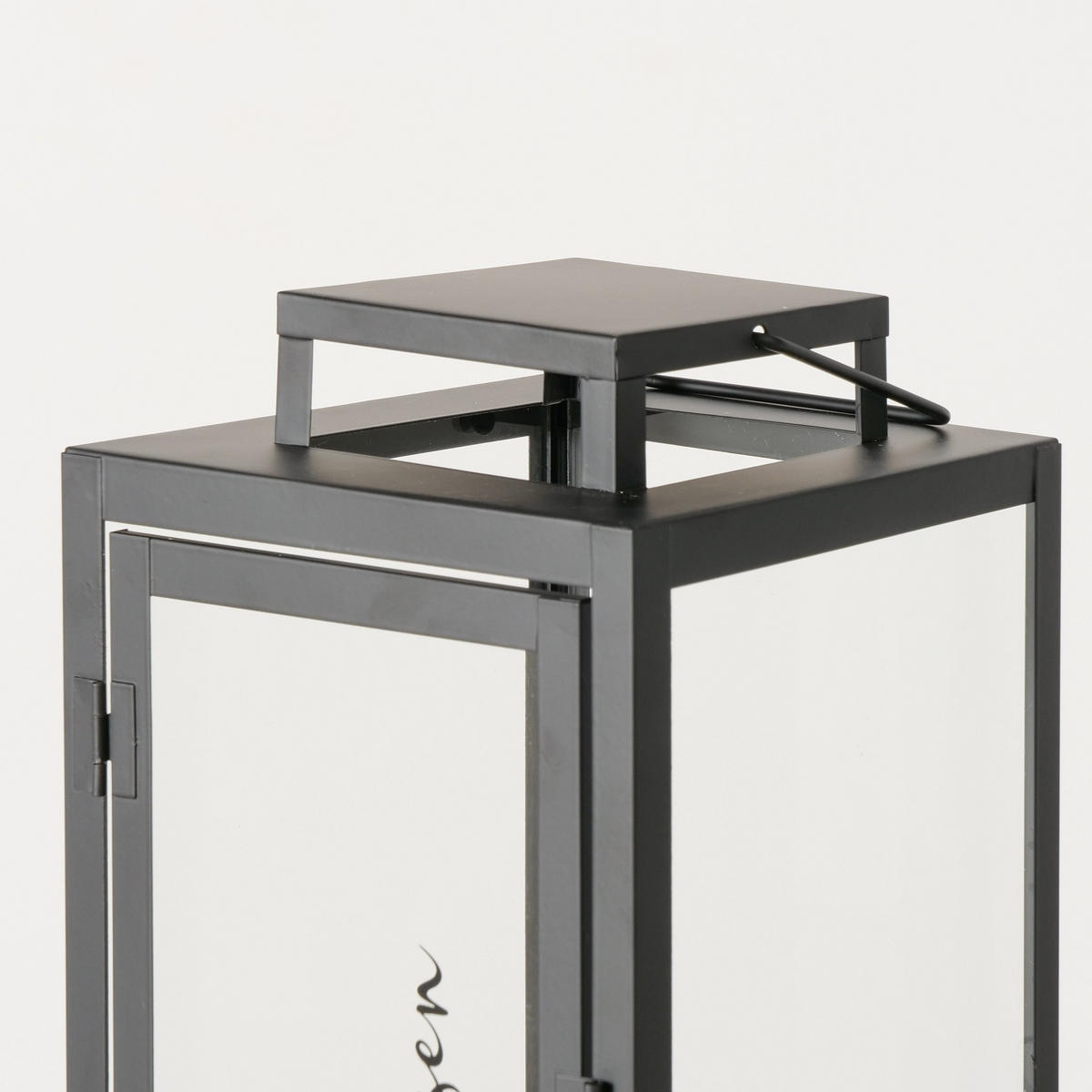 LATERNE - Schwarz, Basics, Metall (41/16,5/16,5cm)