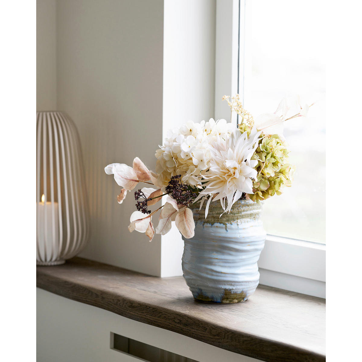 VASE  - Pastellblau, Basics, Keramik (19,5/22,5cm)
