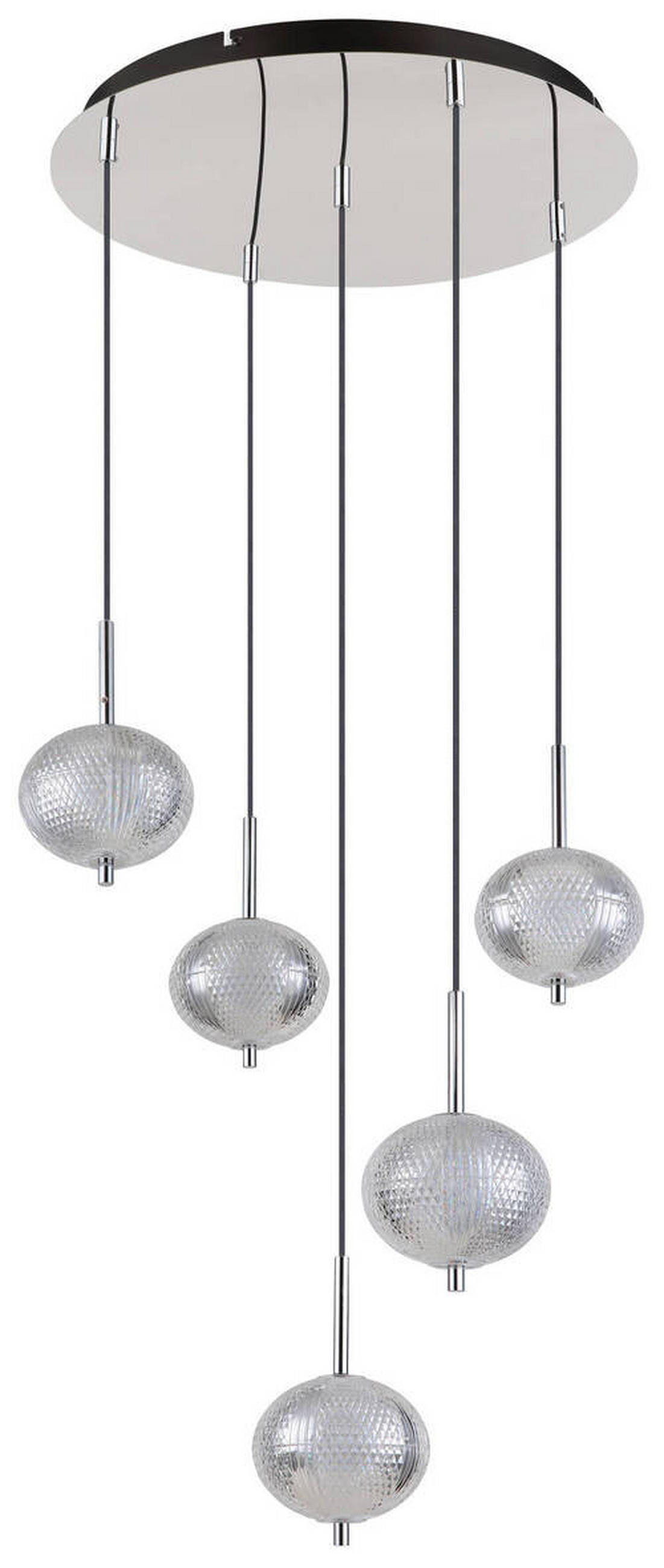 LED-HÄNGELEUCHTE  57/150 cm   - Klar/Schwarz, Basics, Kunststoff/Metall (57/150cm) - Globo