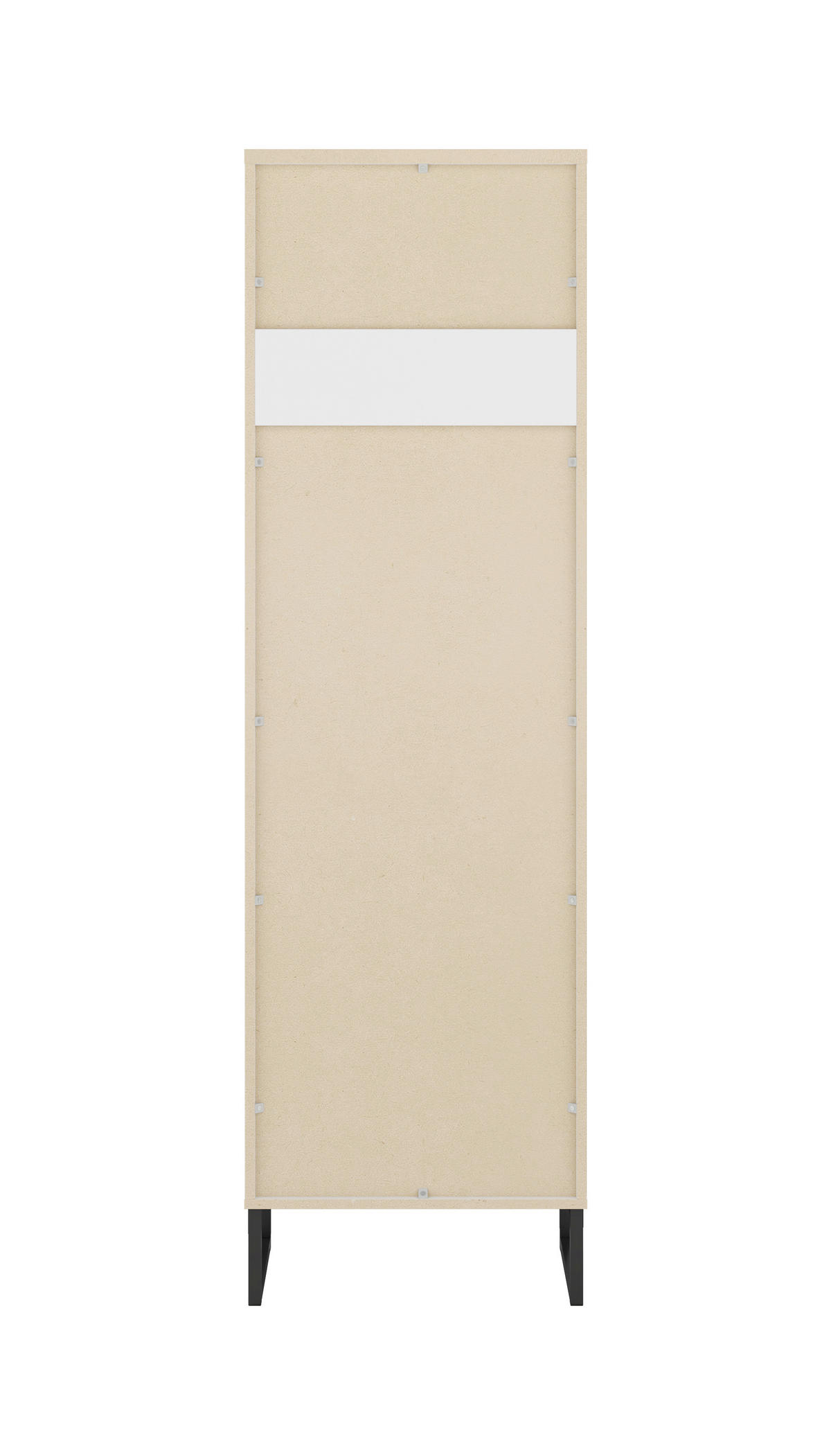VITRINE Alto in Weiß, Eichefarben  - Eichefarben/Schwarz, Design, Glas/Holzwerkstoff (53,4/180,7/36,5cm) - MID.YOU