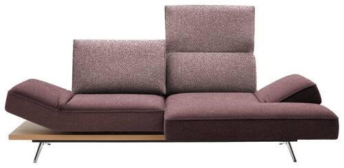 ECKSOFA in Flachgewebe Rosa  240/132 cm  - Chromfarben/Rosa, Design, Holz/Textil (240/132cm) - Koinor