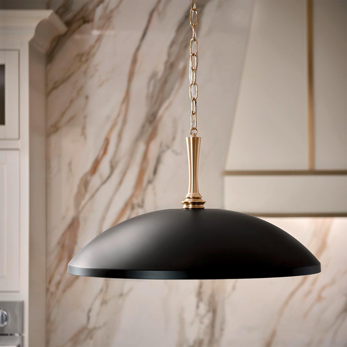 HÄNGELEUCHTE  - Champagner/Schwarz, KONVENTIONELL, Metall (225,9/33/50,8cm) - Elstead Lighting