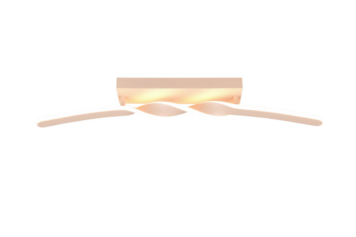 LED-DECKENLEUCHTE 79/12,5/8 cm   - Sandfarben/Weiß, Design, Kunststoff/Metall (79/12,5/8cm)