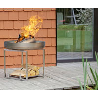 FEUERSCHALE SVENSKAV NAGLIAI M 2551  - Edelstahlfarben, Basics, Metall (63/63/56cm)