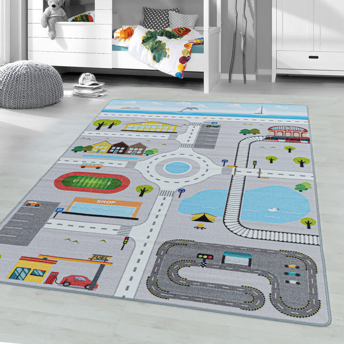 SPIELTEPPICH 160/230 cm Play 2902 grau  - Multicolor, Trend, Kunststoff/Textil (160/230cm)