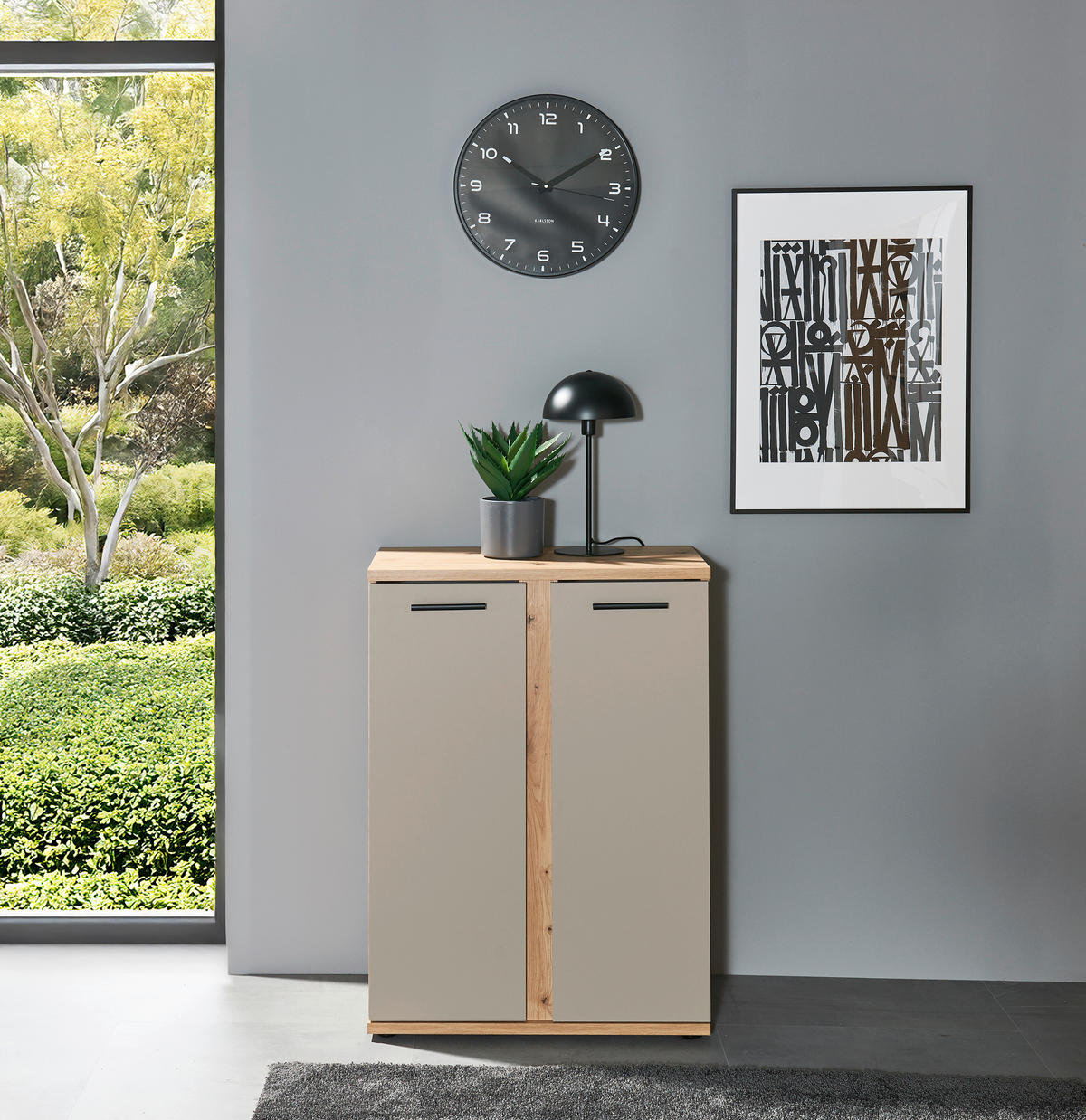 AKTENSCHRANK Kaschmir, Eiche Artisan  - Kaschmir/Eiche Artisan, MODERN, Holzwerkstoff (68/95/38cm) - MID.YOU