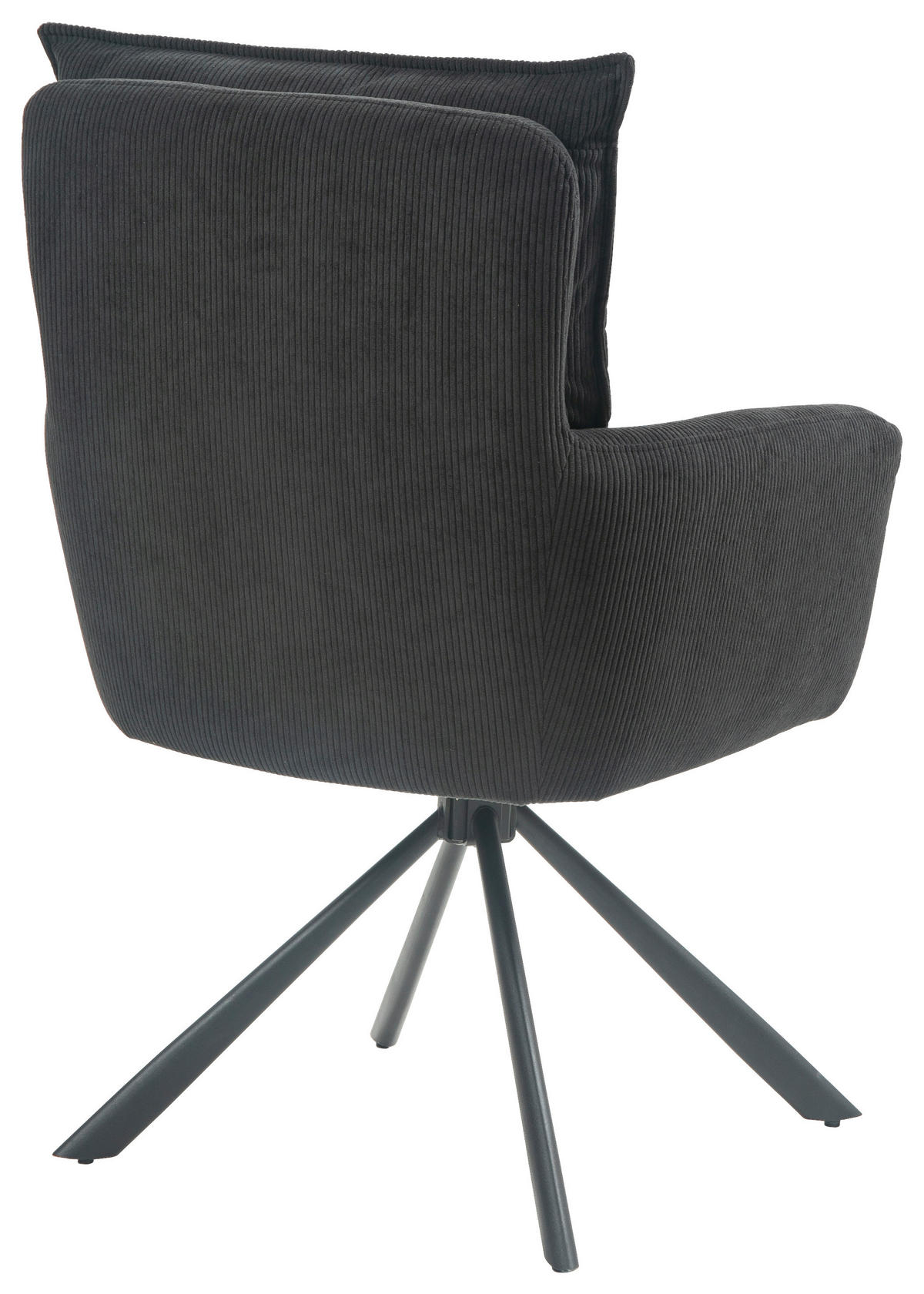 ARMLEHNSTUHL  in Eisen Cord  - Schwarz, Design, Textil/Metall (60/95/67cm) - Novel