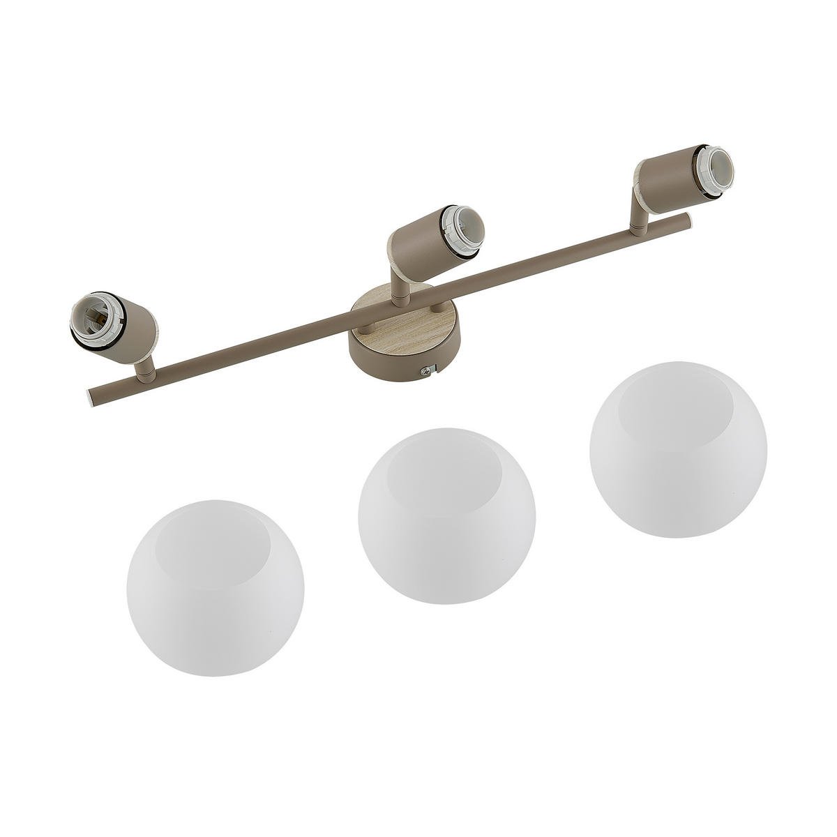 STRAHLER Merope 45/10/18,5 cm  - Sandfarben/Eschefarben, Basics, Glas/Metall (45/10/18,5cm) - Novel