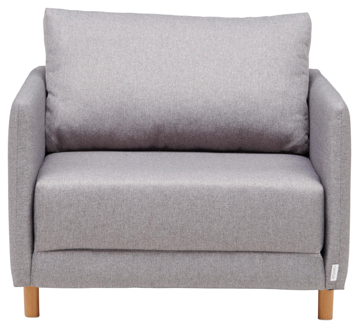 FEKVŐFOTEL textil szürke  - natúr színű/szürke, Konventionell, műanyag/textil (89/79/94cm) - Cantus