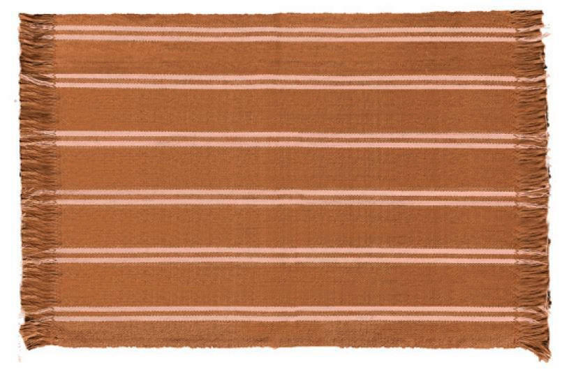 PLATZDECKCHEN Textil Cognac, Ecru 35/45 cm  - Ecru/Cognac, Basics, Textil (35/45cm)